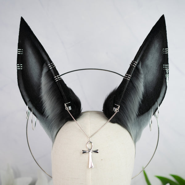 Anubis inspired ears (Silver jewelry)