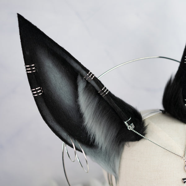 Anubis inspired ears (Silver jewelry)