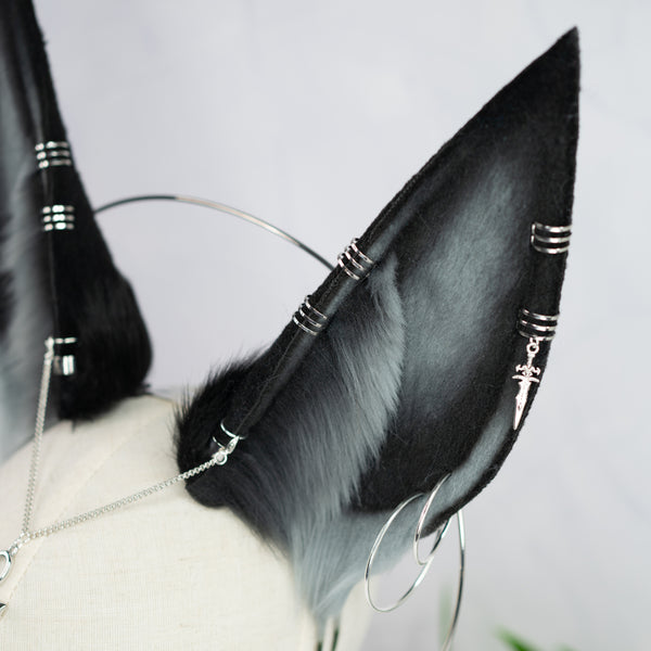 Anubis inspired ears (Silver jewelry)