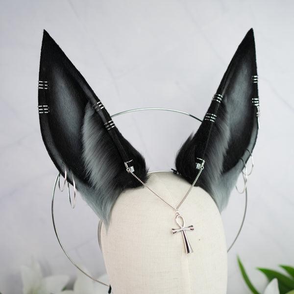 Anubis inspired ears (Silver jewelry)