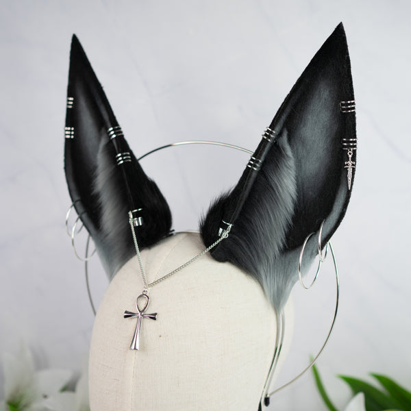 Anubis inspired ears (Silver jewelry)