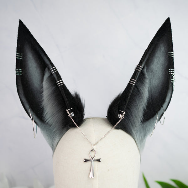 Anubis inspired ears (Silver jewelry)