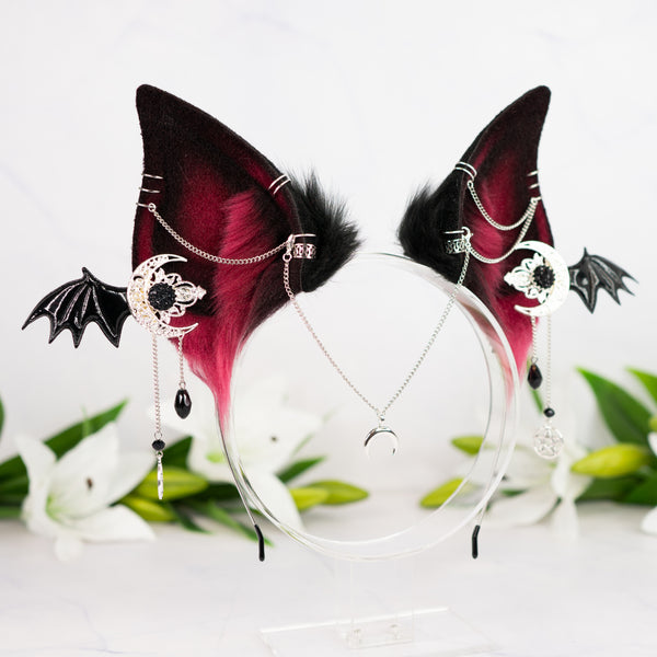 Crimson Goth bat ears