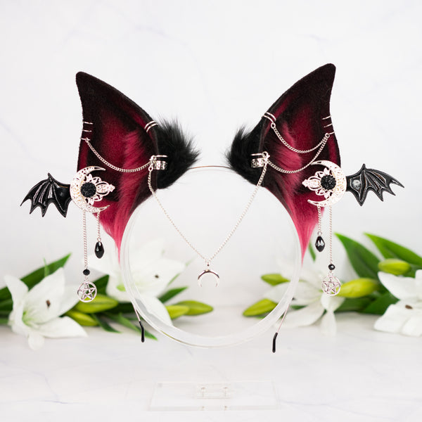 Crimson Goth bat ears