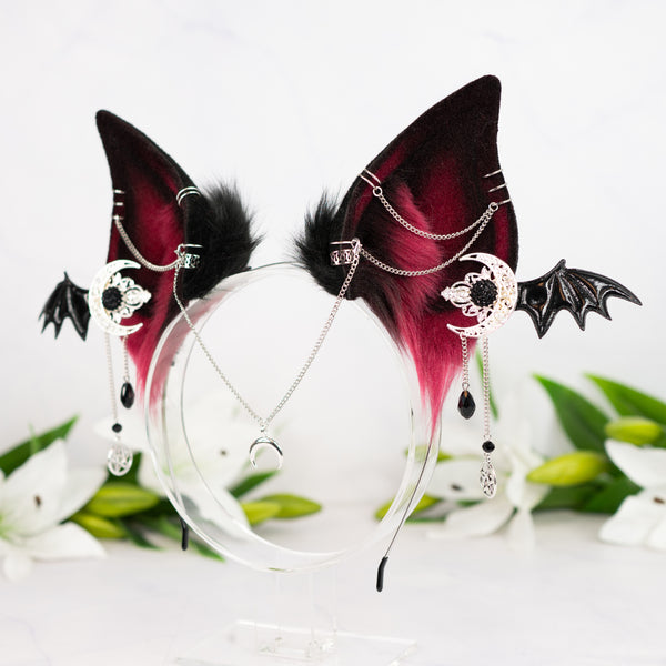Crimson Goth bat ears