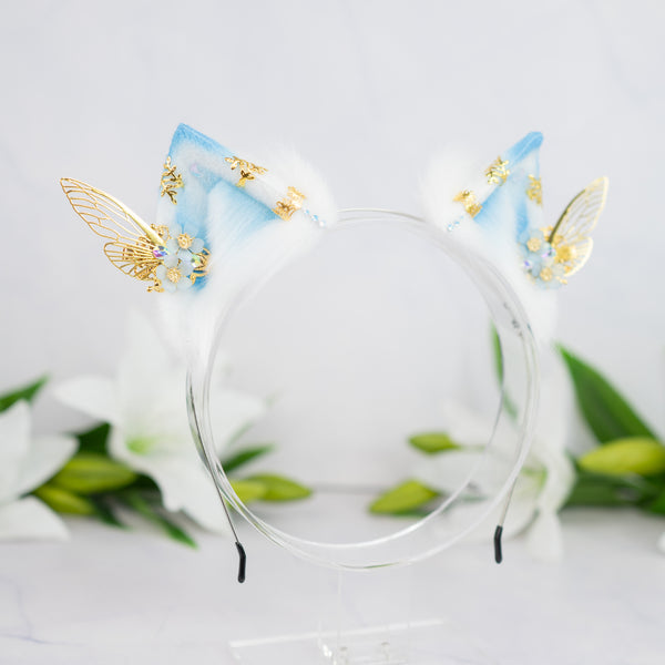Blue fairy kitten ears
