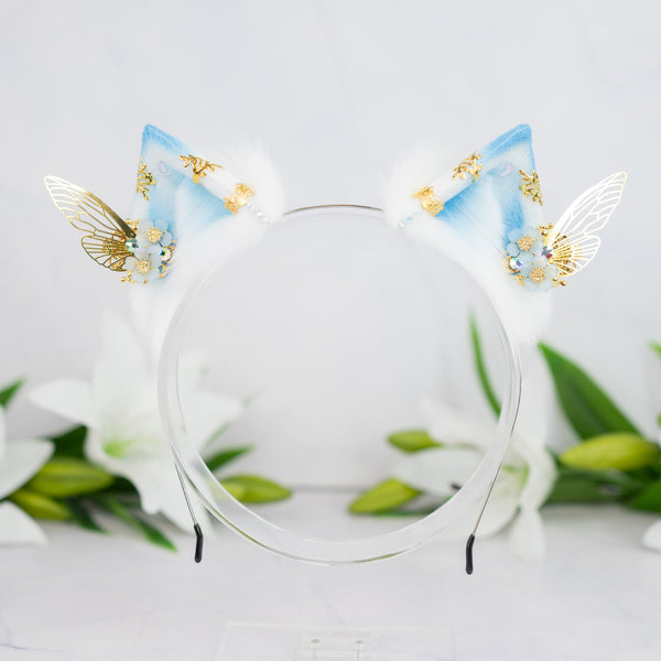 Blue fairy kitten ears