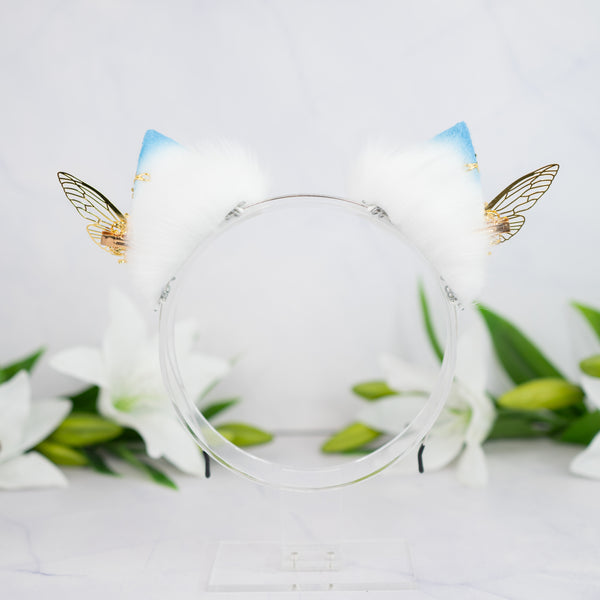 Blue fairy kitten ears