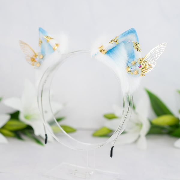 Blue fairy kitten ears