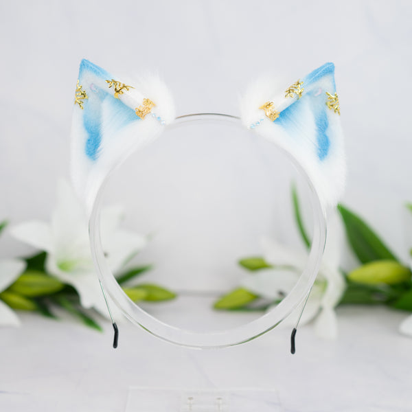 Blue fairy kitten ears