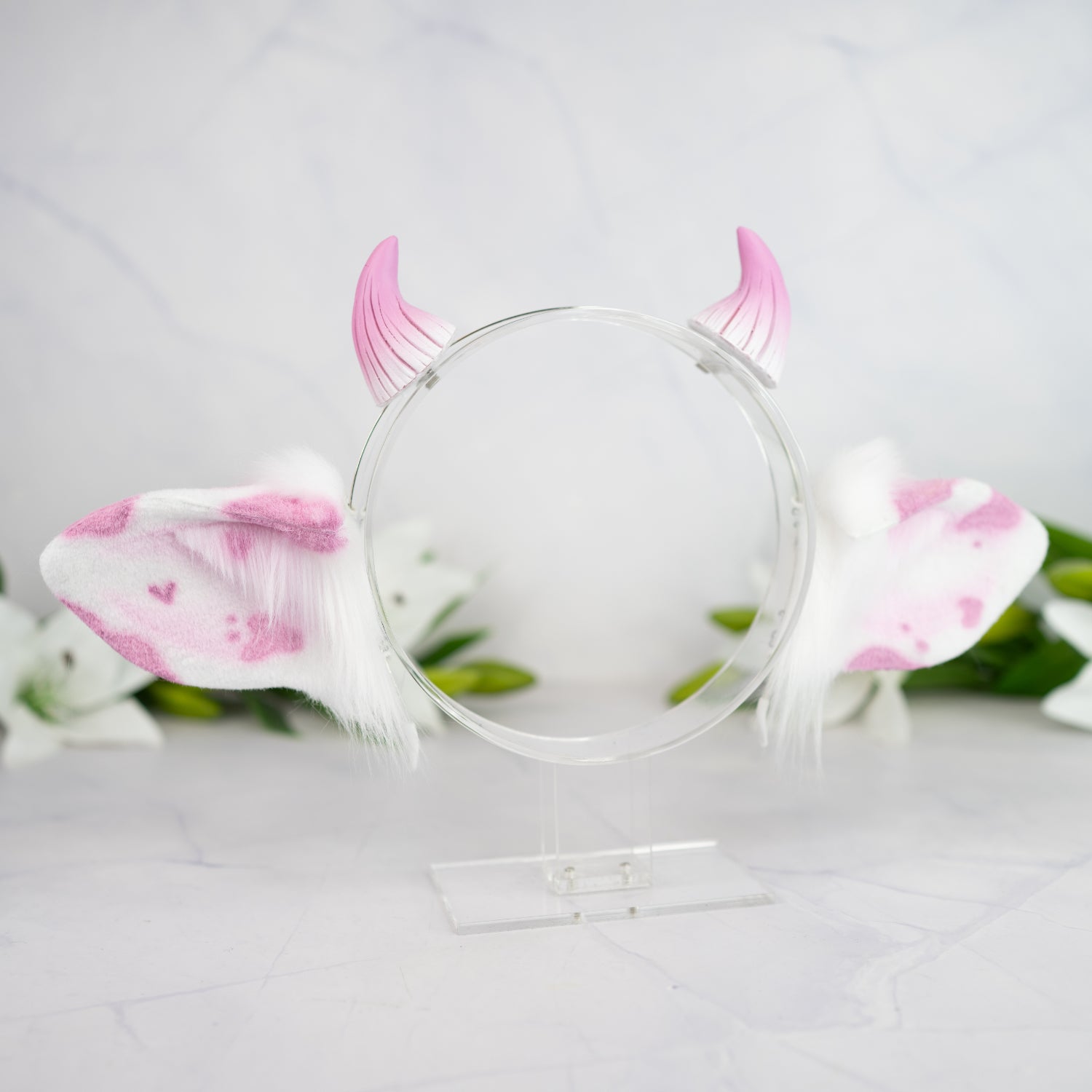 Classic cow ears -Pink (1)