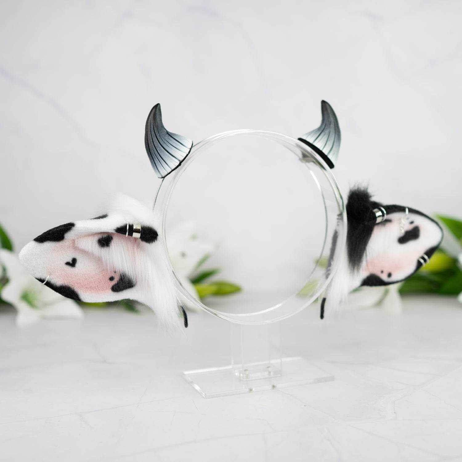 Classic cow ears - Mismatched with Piercings (1)