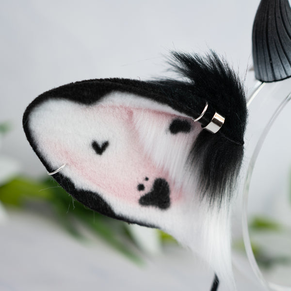 Classic cow ears - Mismatched with Piercings (1)