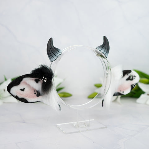 Classic cow ears - Mismatched with Piercings (2)