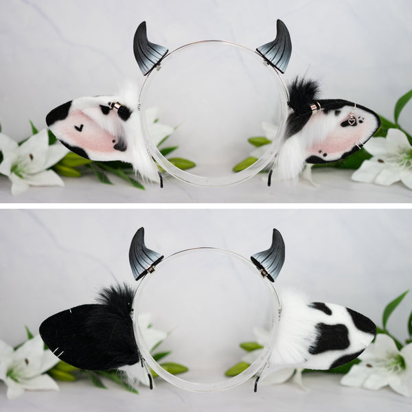 Classic cow ears - Mismatched with Piercings (2)