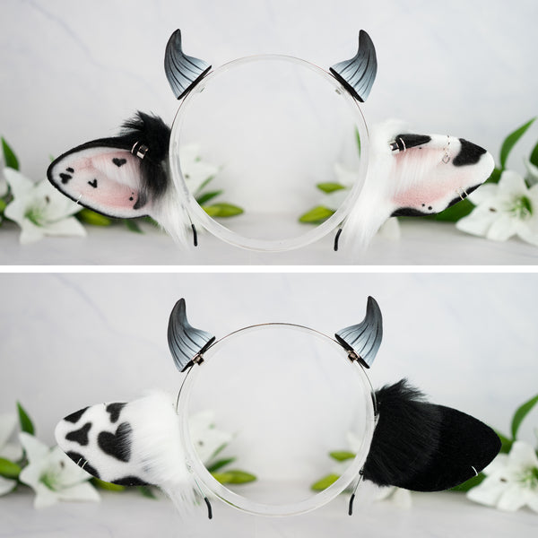 Classic cow ears - Mismatched with Piercings (2)
