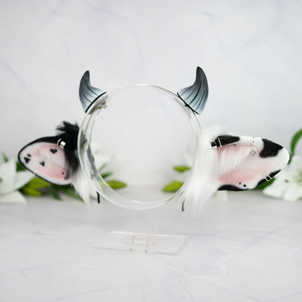 Classic cow ears - Mismatched with Piercings (2)