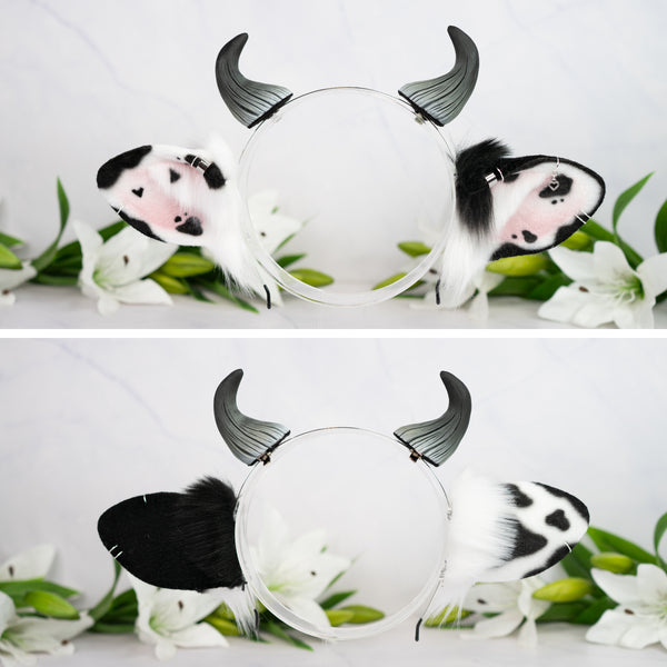 Classic cow ears - Mismatched (Big Horns)