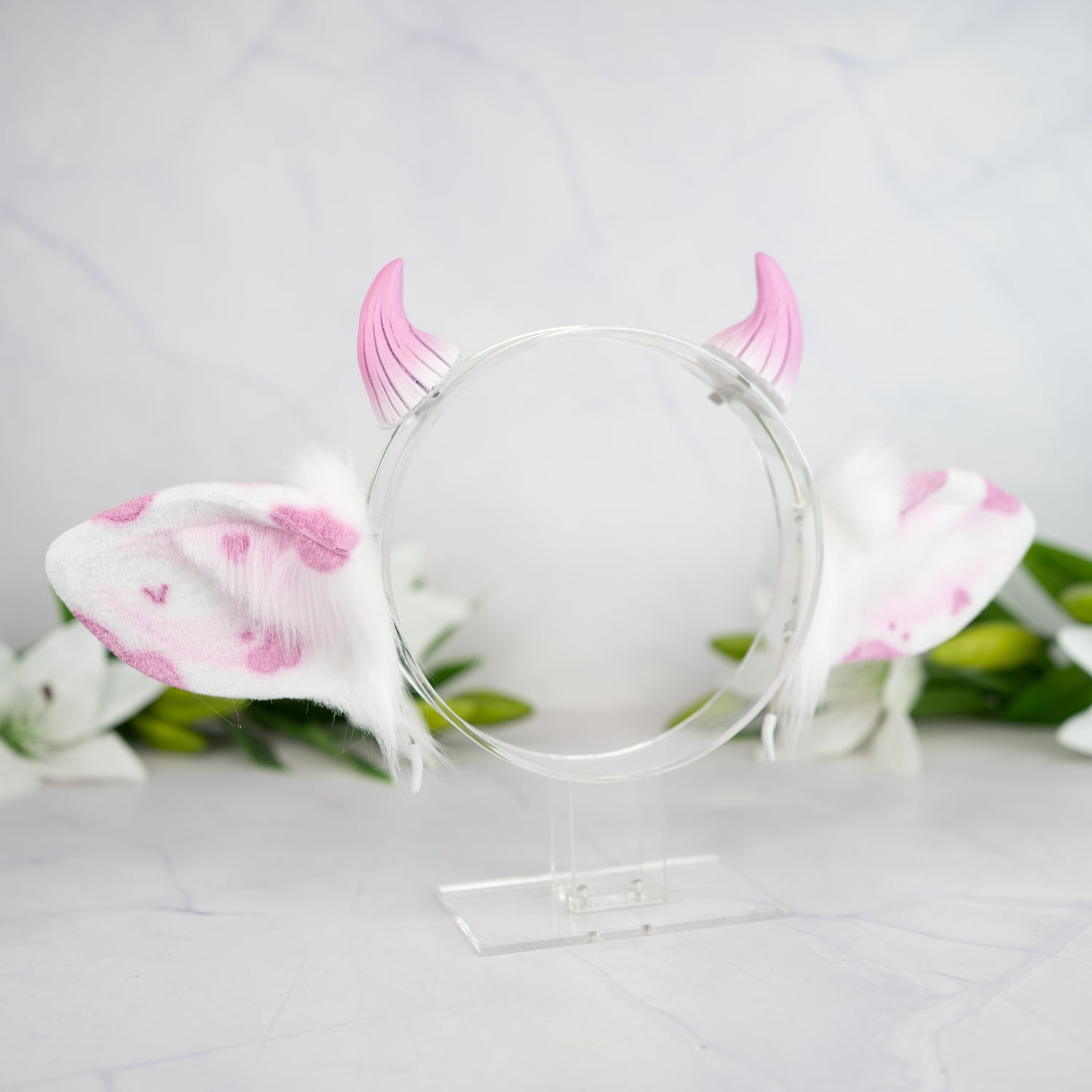 Classic cow ears -Pink (2)