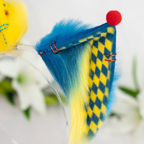 Clown cat ears (Yellow/blue/red)