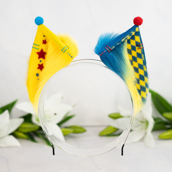 Clown cat ears (Yellow/blue/red)