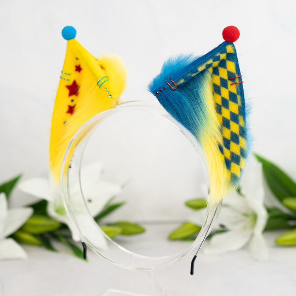 Clown cat ears (Yellow/blue/red)