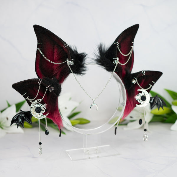 Crimson Goth bat goddess