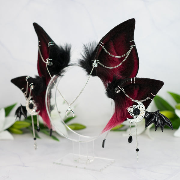 Crimson Goth bat goddess