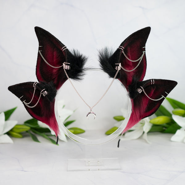 Crimson Goth bat goddess