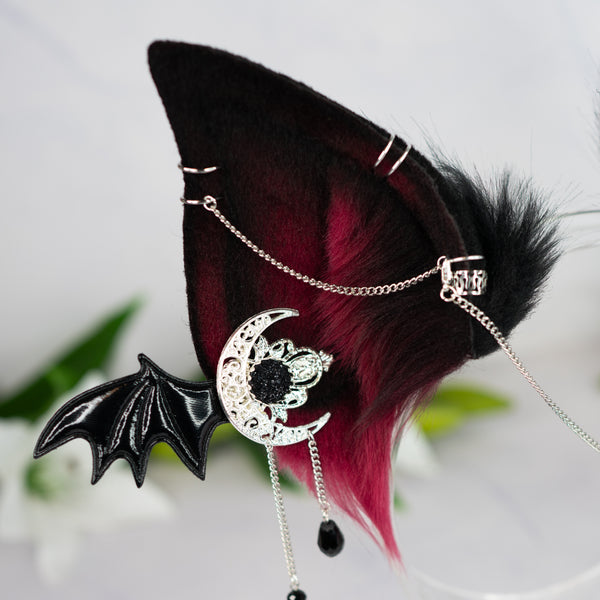 Crimson Goth bat ears