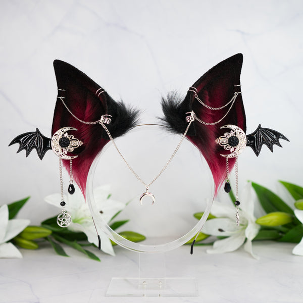 Crimson Goth bat ears