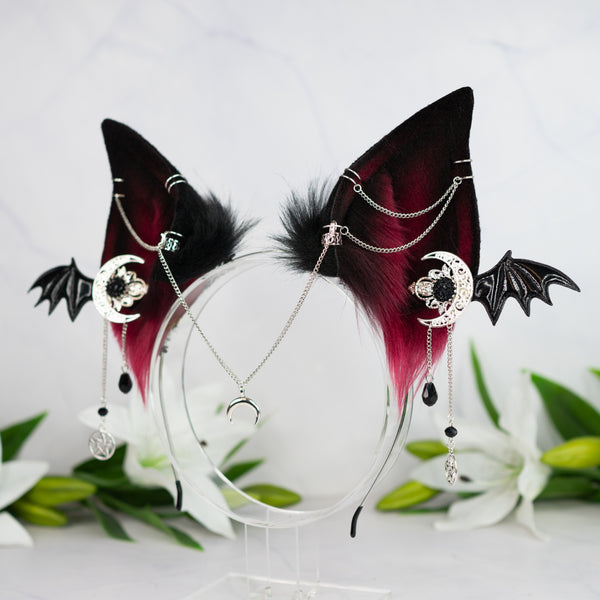 Crimson Goth bat ears
