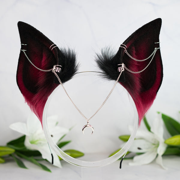 Crimson Goth bat ears