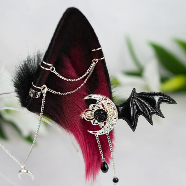 Crimson goth wolf ears