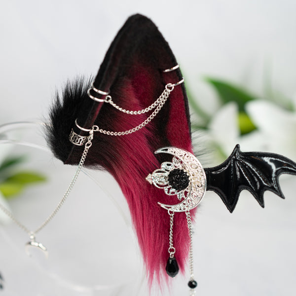 Crimson goth wolf ears