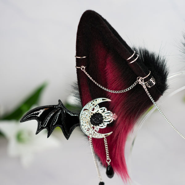 Crimson goth wolf ears