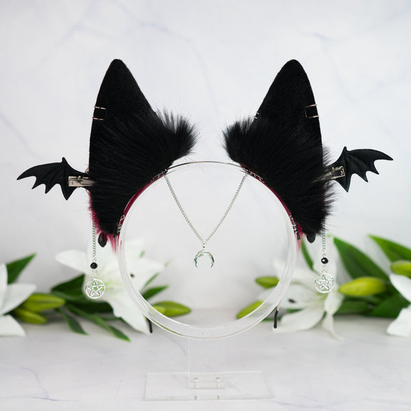 Crimson goth wolf ears