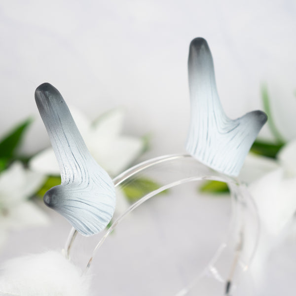 Snow deer ears with antlers