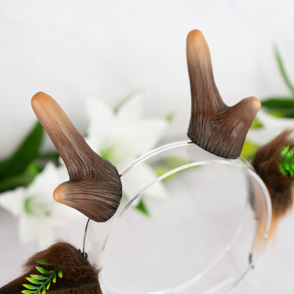 Dryad deer ears with antlers