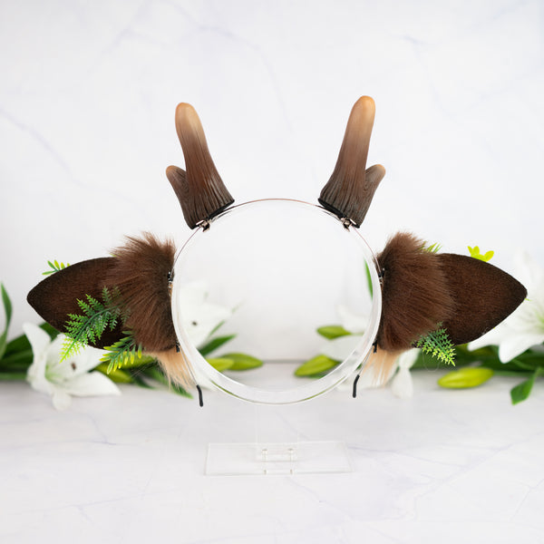 Dryad deer ears with antlers