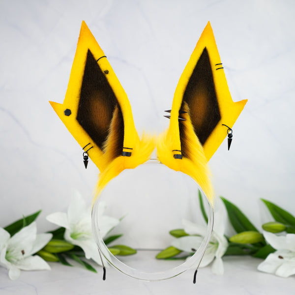 Elemental Fox Ears - Electric (with jewelry)
