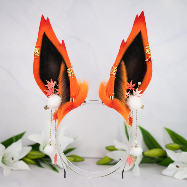 Elemental Fox Ears - Fire (with jewelry)