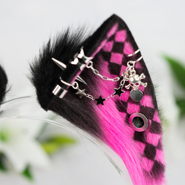 Emo/Scene cat ears (UV pink)
