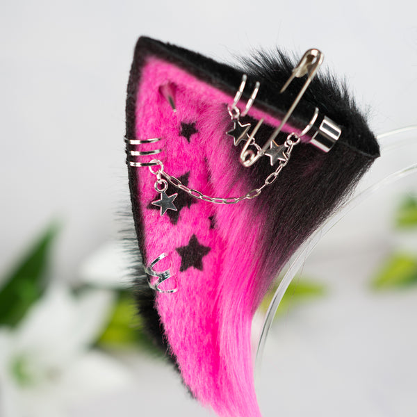 Emo/Scene cat ears (UV pink)