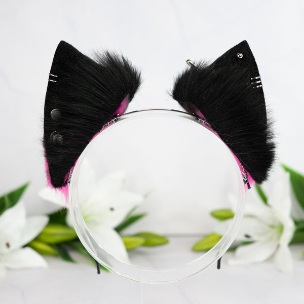 Emo/Scene cat ears (UV pink)