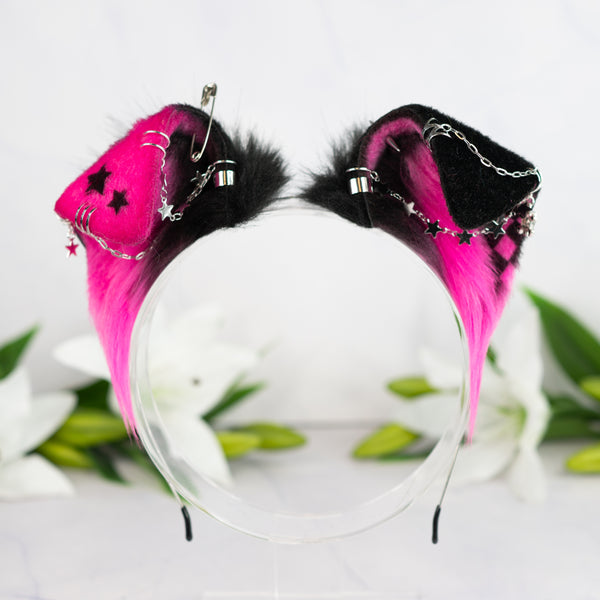 Emo/Scene puppy ears (UV pink)