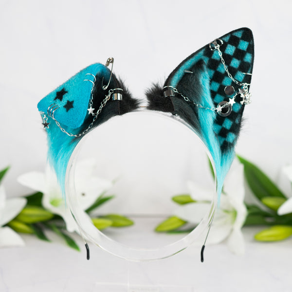 Emo/Scene puppy ears (UV turquoise)