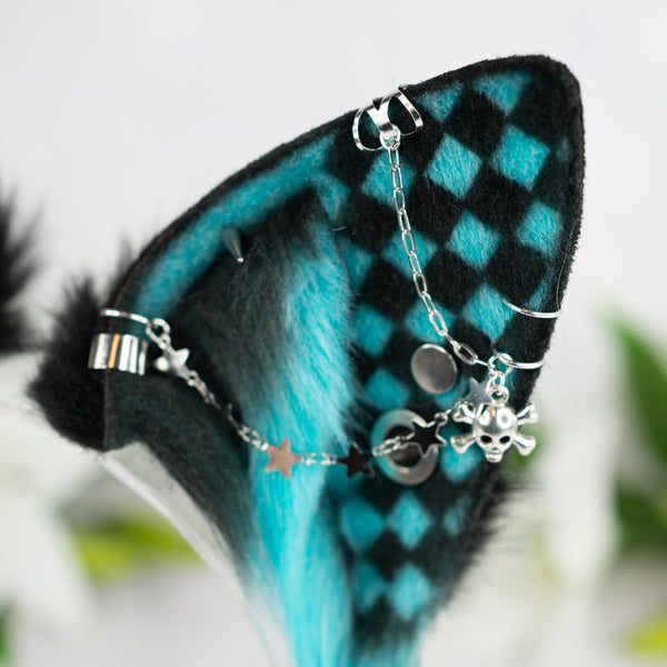 Emo/Scene puppy ears (UV turquoise)