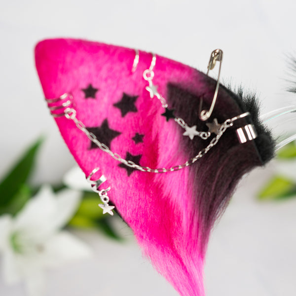 Emo/Scene puppy ears (UV pink/green)