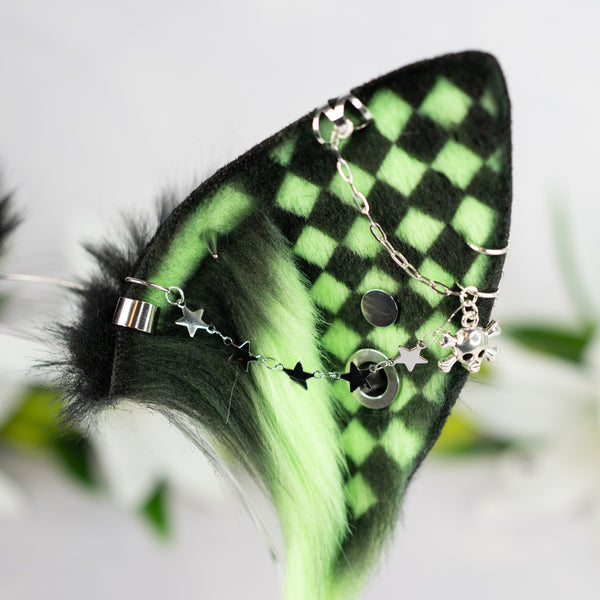 Emo/Scene puppy ears (UV pink/green)
